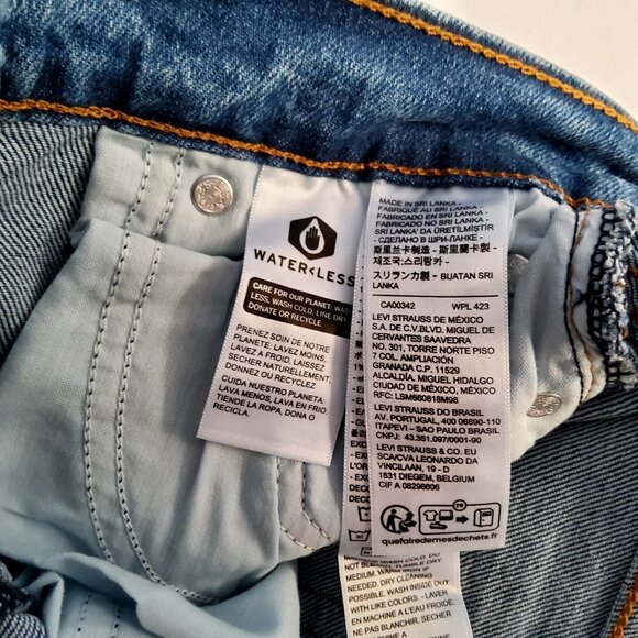 Levis Womens Wedgie Straight Jeans • Button fly closure Size 29 Blue Denim - Picture 10 of 11